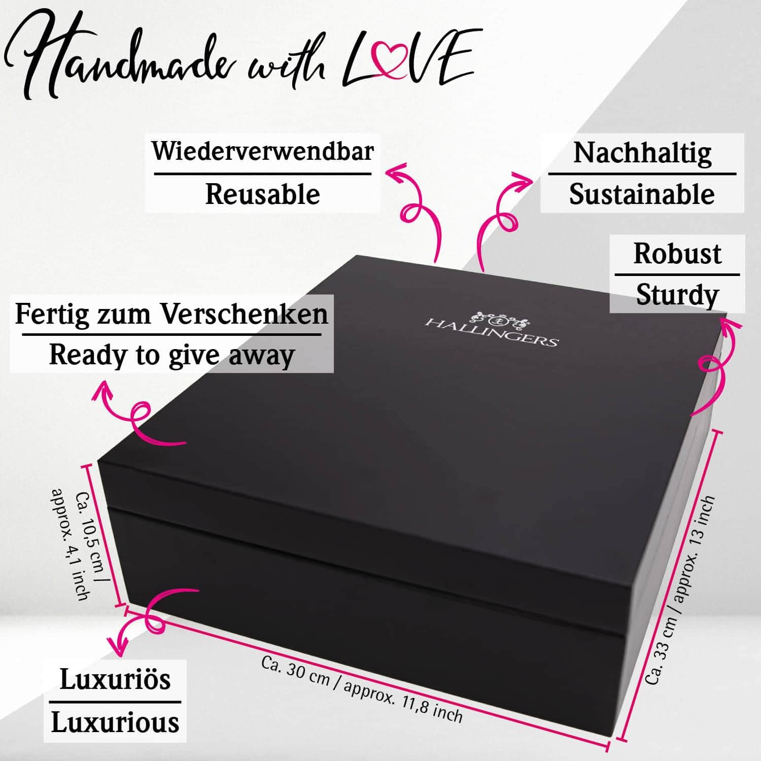 Hallingers Genuss Manufaktur Feinkost Mother's Day Gift Set – XXL Gift Basket "Mother's Day Pink" Large Gift Chocolate Chocolates, Sparkling Wine, Tea, Nougat & Gummy Bears Gift Idea for Mum Grandma – Bild 8