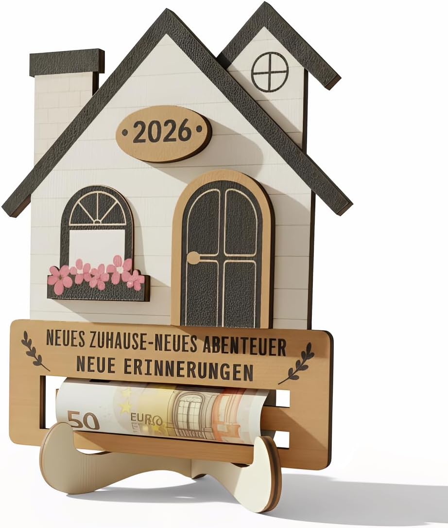 Housewarming Gift House Apartment New Home Money Gift Packaging Housewarming Money Gift Made of Wood for Home House Moving New Apartment