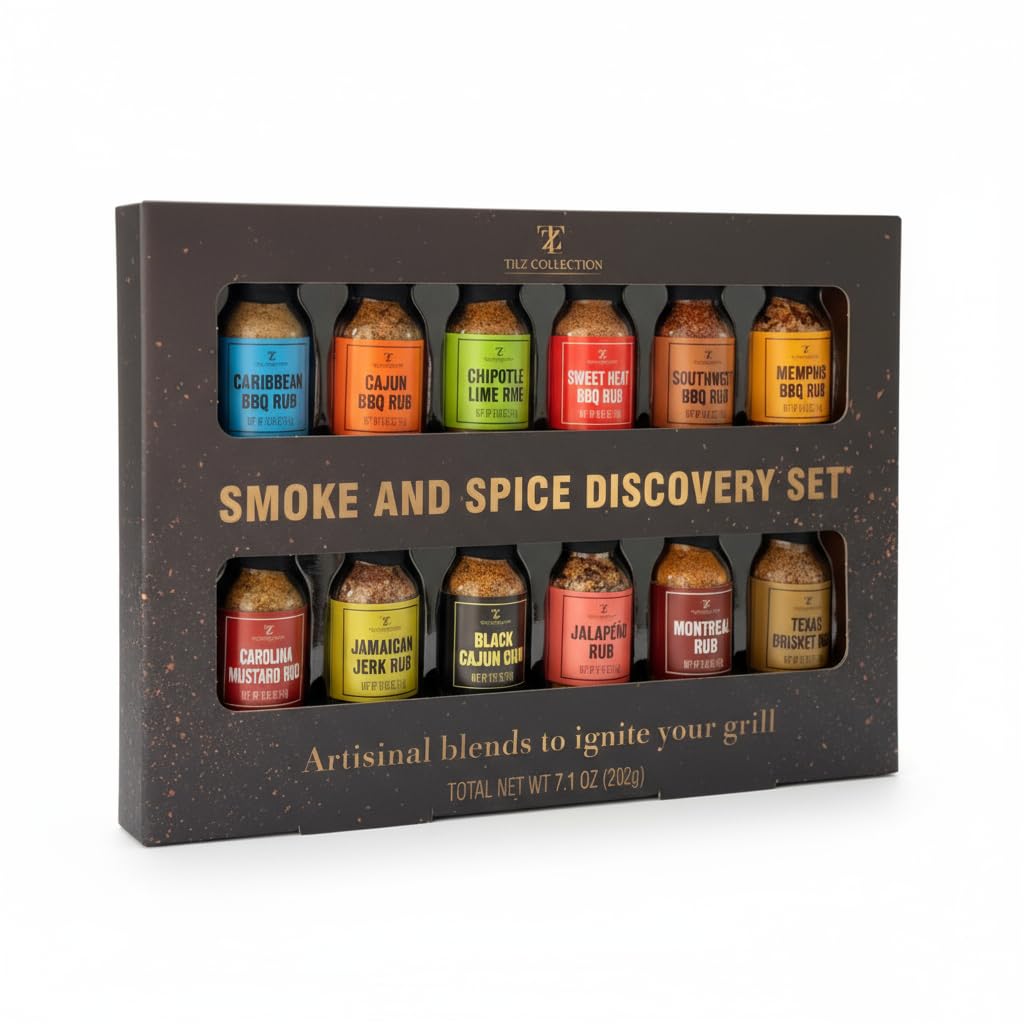 Spice Gift Set with 12 Spices - Essential Spice Collection with Spice Jars - Essential Spice Rack for Kitchen - Ideal Household Utensils for Cooking, BBQ and Everyday Use