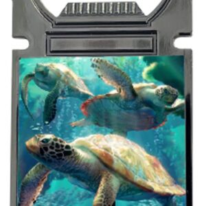 3D LiveLife Bottle Opener - Sea Turtle Swimming by Deluxebase Lenticular 3D Turtle Magnetic Bottle Opener Fridge Magnet Bottle Opener for Beer Bottles and Bar Accessories for