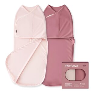 Momcozy Baby Swaddling Bag 0-3 Months Bamboo Pack of 2 Pink
