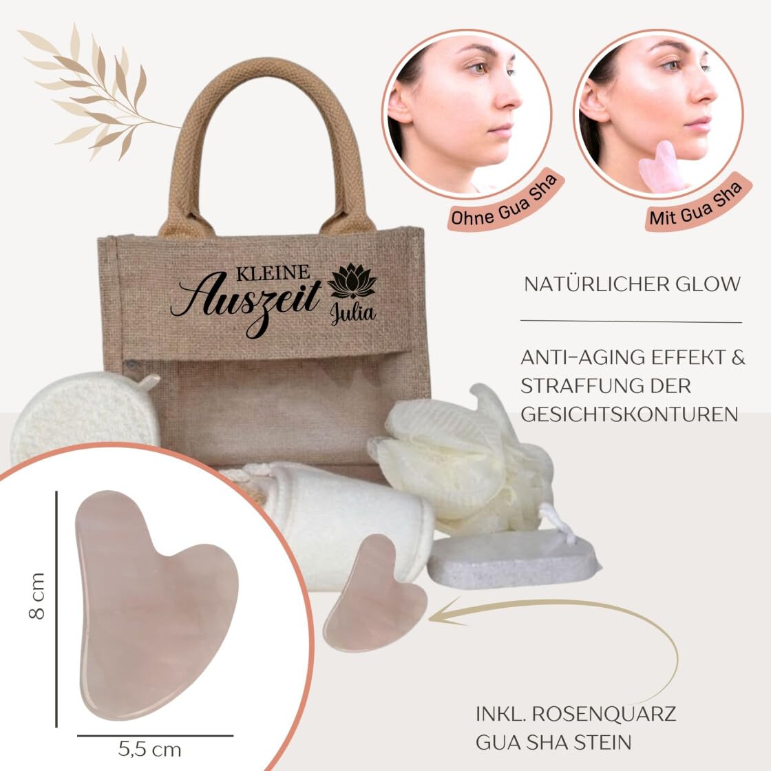 Personalised Wellness Gift Set for Women, Complete Wellness Box with Contents, Wellness Bag Small Time Out with Name, Gift Voucher Packaging Mum Girlfriend Colleague – Bild 3