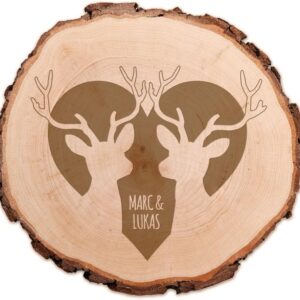 Casa Vivente Tree Disc Engraved Woodland Pattern Standard Personalised Parent
