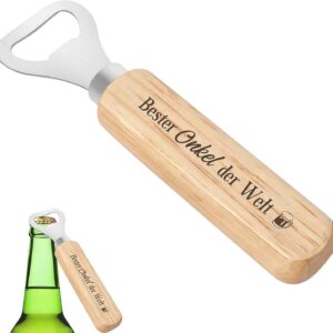 Holz Flaschenöffner Bester Papa – Geschenk für Papa zum Geburtstag & Vatertag – Bieröffner als Männergeschenk von Tochter & Sohn – Persönliche Geschenkidee für Väter zu Weihnachten
