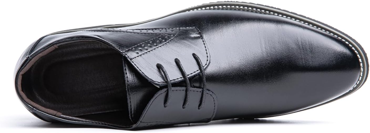 Men's Oxford Derby Shoes Brogues Leather Shoes Wedding Shoes Lace Up Shoes Classic Business Lace-Up Shoes Blue Gold Grey Red Black Brown Khaki 37-48 – Bild 5