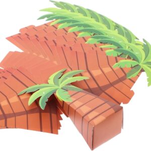 Cabilock Süßigkeitenpackung mit Verpackungskarton aus Papier in Palmenform Hawaiianische Süßigkeiten Geschenkbox als Gastgeschenke im Hawaii Stil für Sommerurlaub und Partys