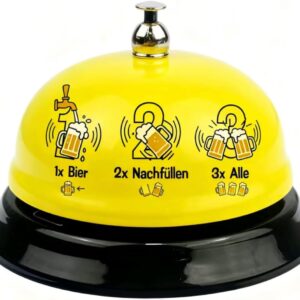 Funny Beer Bell with Sayings – Beer Gifts for Men, Stag Party, Festival Gadget & Party Accessories – Gift Idea for Men for Birthday, Barbecue, Birthday Man