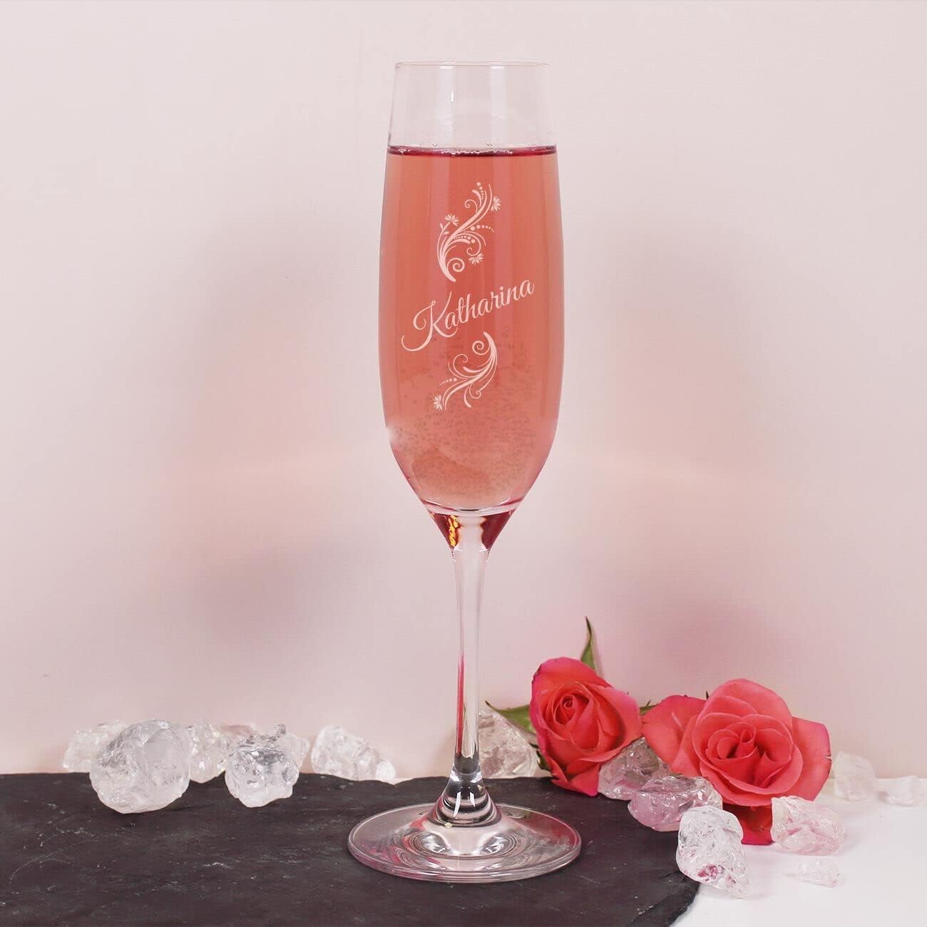 Herz & Heim Leonardo Champagne Glass Personalised with Engraving - Gifts for Women with Name Engraving - Personalised Gifts as Birthday Gift for Women & Gift Girlfriend – Bild 7