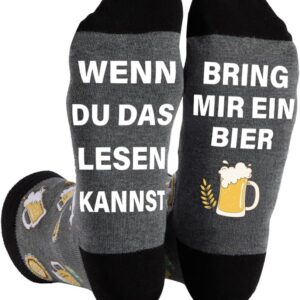 Men’s Funny Socks with Inscription (German Language), EU 43–46/UK 8.5–11.5, Gift for Birthday, Men’s Day, Father’s Day, for Dad, Grandpa, Friend, Brother, Boys