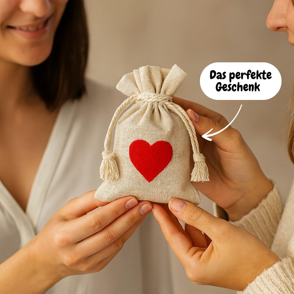 Gregas Bee Honey - Mother's Day & Father's Day Gift Idea - Linen Bag with Heart and Honey of Your Choice - The Perfect Gift - Ideal as a Gift for Mother's Day, Father's Day (Barbecue Time with Honey) – Bild 3