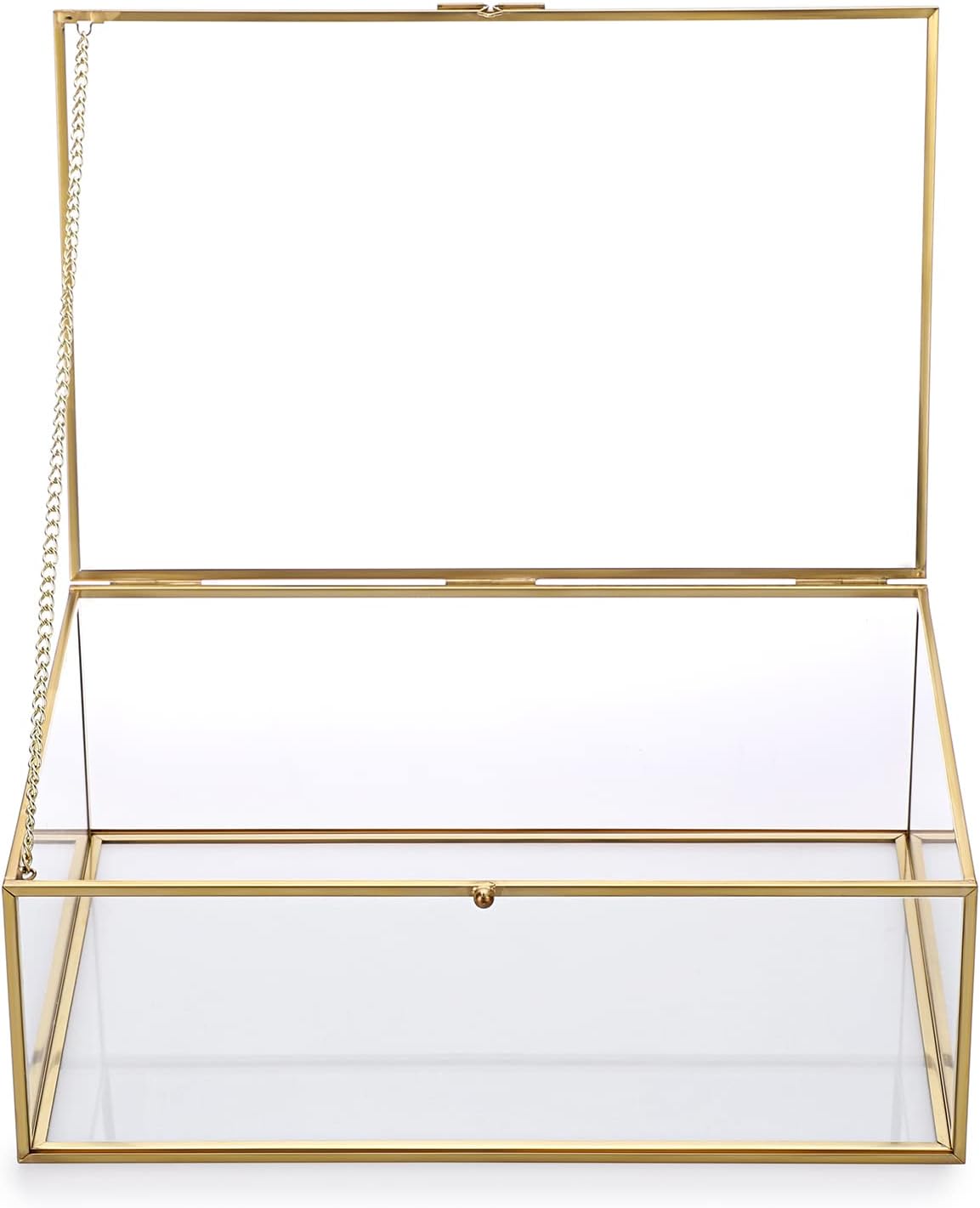 SUMTree Golden Vintage Glass Lid Box, Rectangle Jewellery Rings Bracelet Display Organiser Tempered Glass Jewellery Box Jewellery Box Jewellery Box Jewellery Box Jewellery Storage Box – Bild 8