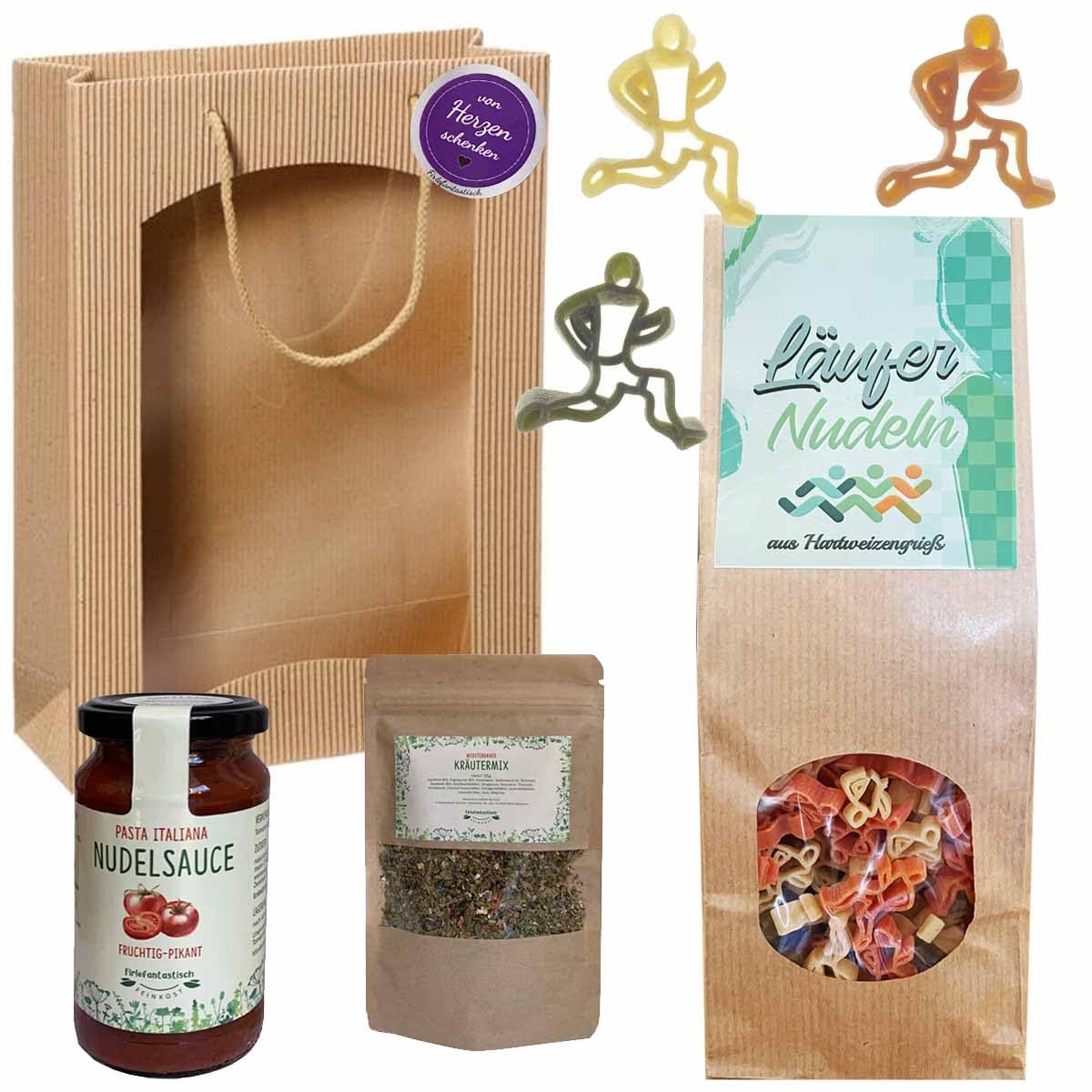 Delicatessen Set Runner with Pasta, Sauce and Spices // Gift for Joggers and Marathon Runners