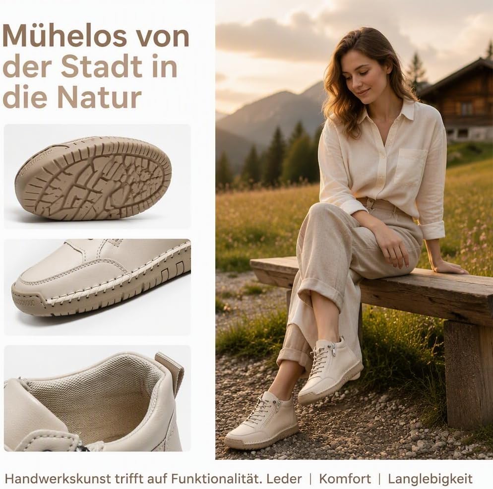 OrthopäDische Schuhe Damen Kalbsleder, Bequeme rutschfest – Bild 5