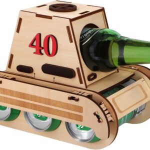 Giftota Funny 40th Birthday Gifts Man, Personalised Wooden Tank Bottle Carrier, Beer Gifts for Men 40th Birthday