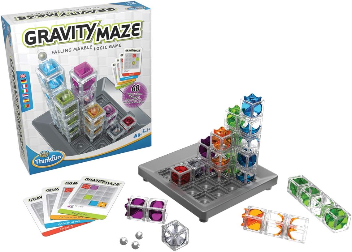 ThinkFun - 76433 - Gravity Maze - the exciting ball maze for girls and boys from 8 years, brain training with a marble run in updated packaging design.