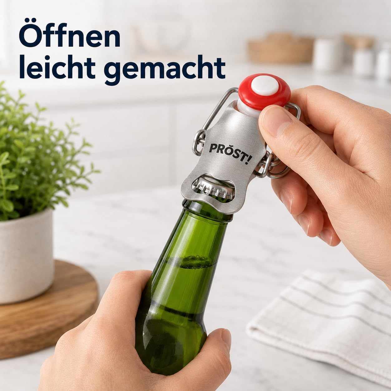 MIJOMA Bottle Stopper with Opener, Set of 2 Cheers & Beer Time – Bild 4