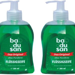 Badusan Original Liquid Soap - Pack of 2 (2 x 300 ml) - Mild Hand Soap with Fresh Fragrance - Refillable - Gentle Cleansing for All Skin Types