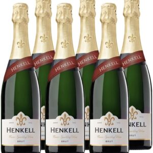 Henkell Brut sparkling wine (6 x 0.75 l) – fine pearly sparkling pleasure, elegant cuvée from the most popular grape varieties such as Chardonnay, fruity fresh taste, vegan