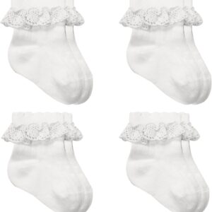 bistyle Cotton 4 Pairs Baby Socks for Newborns Infant 0-6 Months to 3 Years for Lacing | Stopper Seamless Socks | Boys Girls Children’s Socks