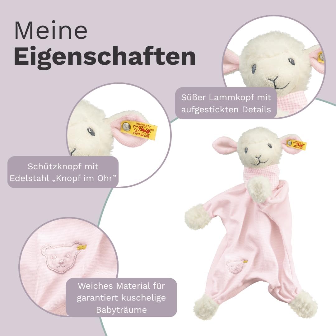 Steiff 30cm Sweet Dreams Lamb Comforter (Pink) – Bild 3