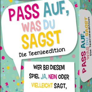 Pass auf, was du sagst – Die Teenieedition: Wer bei diesem Spiel »Ja«, »Nein« oder »Vielleicht« sagt, verliert! | Geschenk zum Geburtstag. Ab 12 Jahren