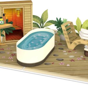 papercrush® Pop-Up Card Wellness with Sauna – 3D Voucher Card for Women (Girlfriend, Mum, Sister) for Sauna Visit & Spa, Wellness Voucher, Feel-Good Gift for Birthday and Easter