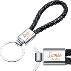 Jadive Thank You Gift Car Braided Leather Keyring