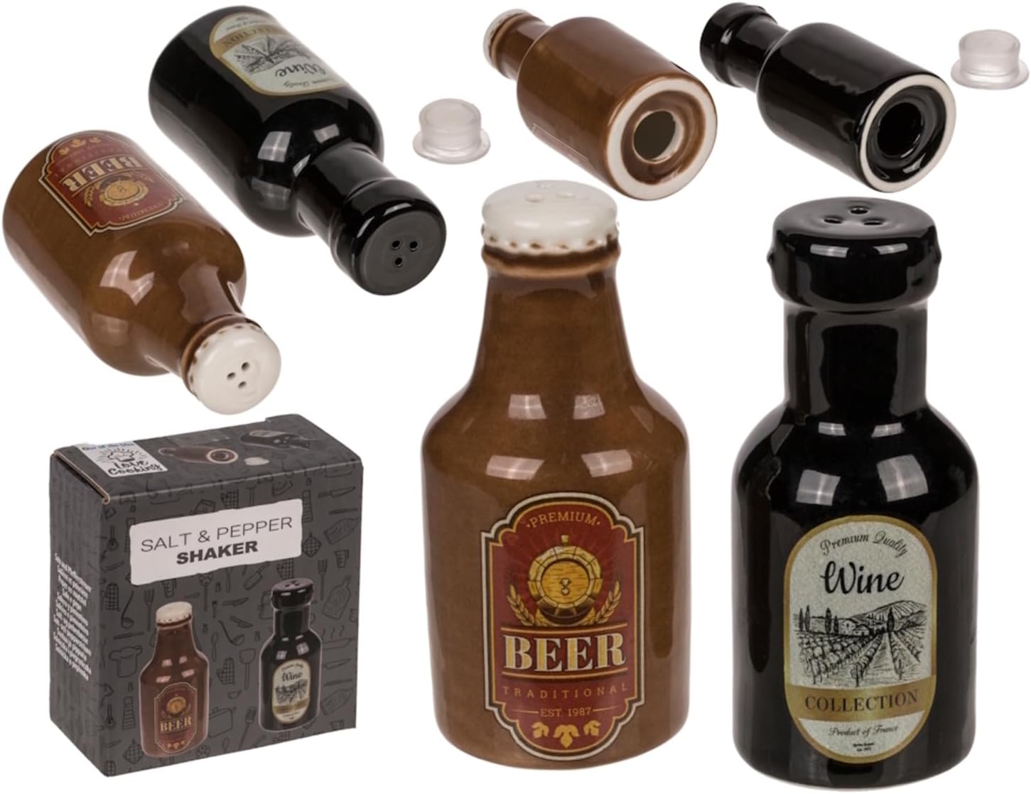 Out of the blue Salt and Pepper Shaker Beer & Wine Spice Shaker Salt Shaker – Bild 6