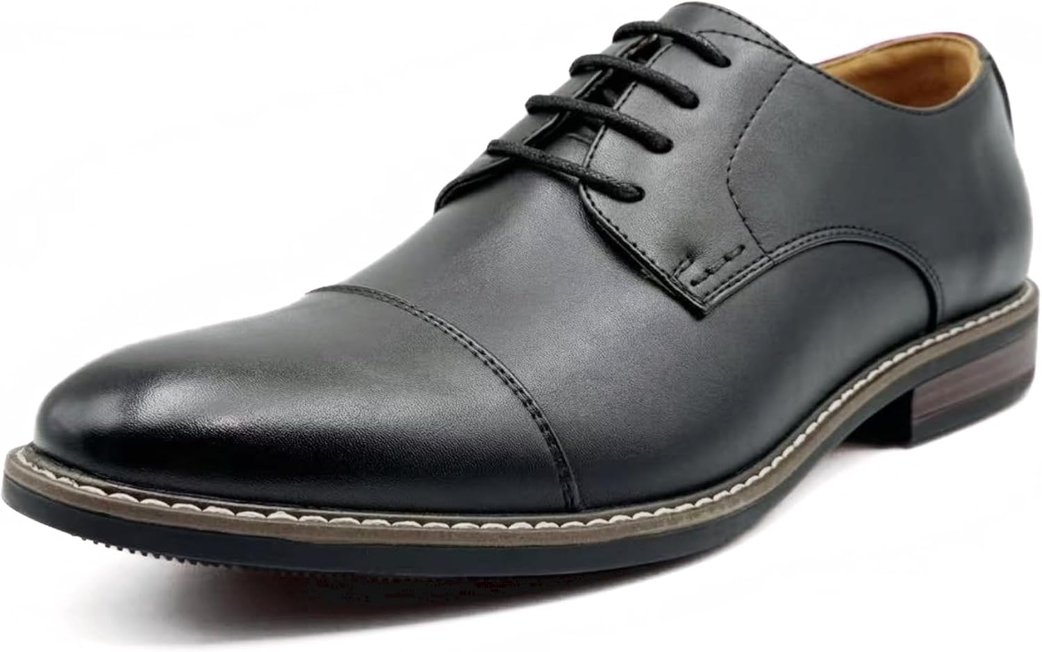 Finishing & Sewing Men's Oxford Lace Up Shoes with Caps
