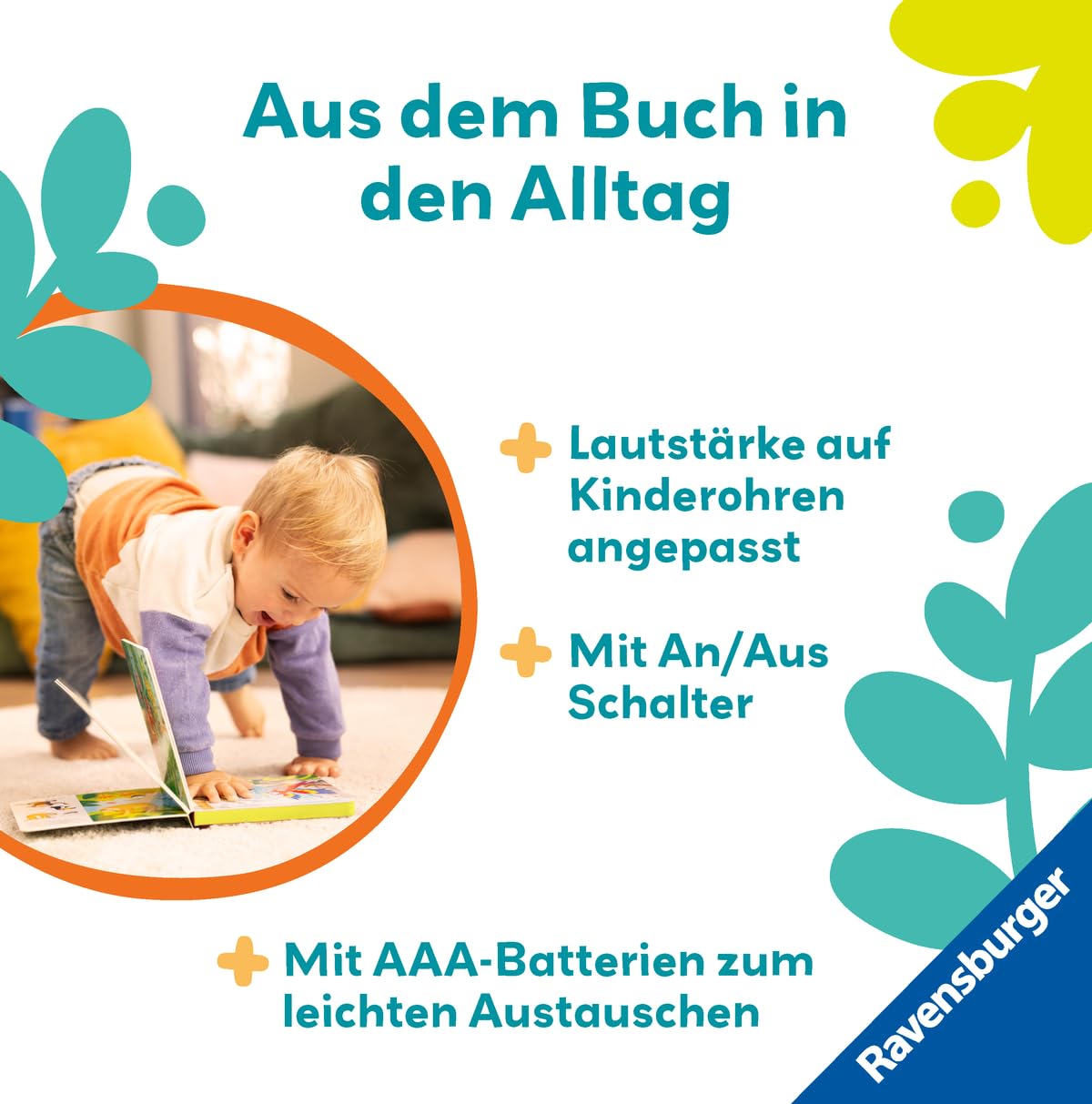 Ravensburger Play+ Mein allererstes Soundbuch: Tierkinder, Baby-Buch ab 1 Jahr, Sachen suchen und hören: Sachen suchen und hören – Bild 6