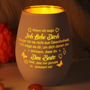 Valentine's Day Lantern Gift for Her Girlfriend Valentine's Day Gift, Lantern with Engraving I Love You Partner Gifts for Women, Anniversary Birthday Gift for Wife