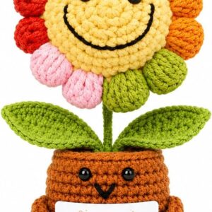 Gift teacher, farewell gift, teacher, pocket hug, crocheted sunflower as lucky charm, thank you gift for teachers, thank you teacher farewell, farewell gift