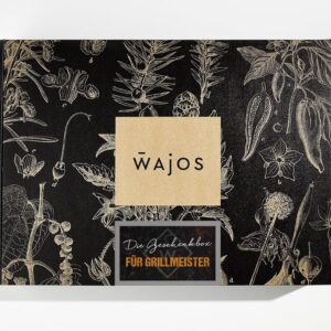 WAJOS Gift Set for Grill Master: BBQ Sauces, Oil, Grill Spices & More - Grill Gifts for Men - Includes Grill Recipes