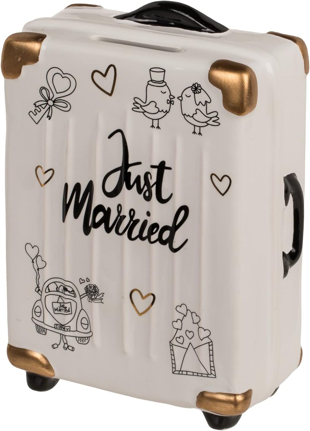 Money Box Bride and Groom Money Gift Idea Wedding Gift Trolley Suitcase – Bild 3