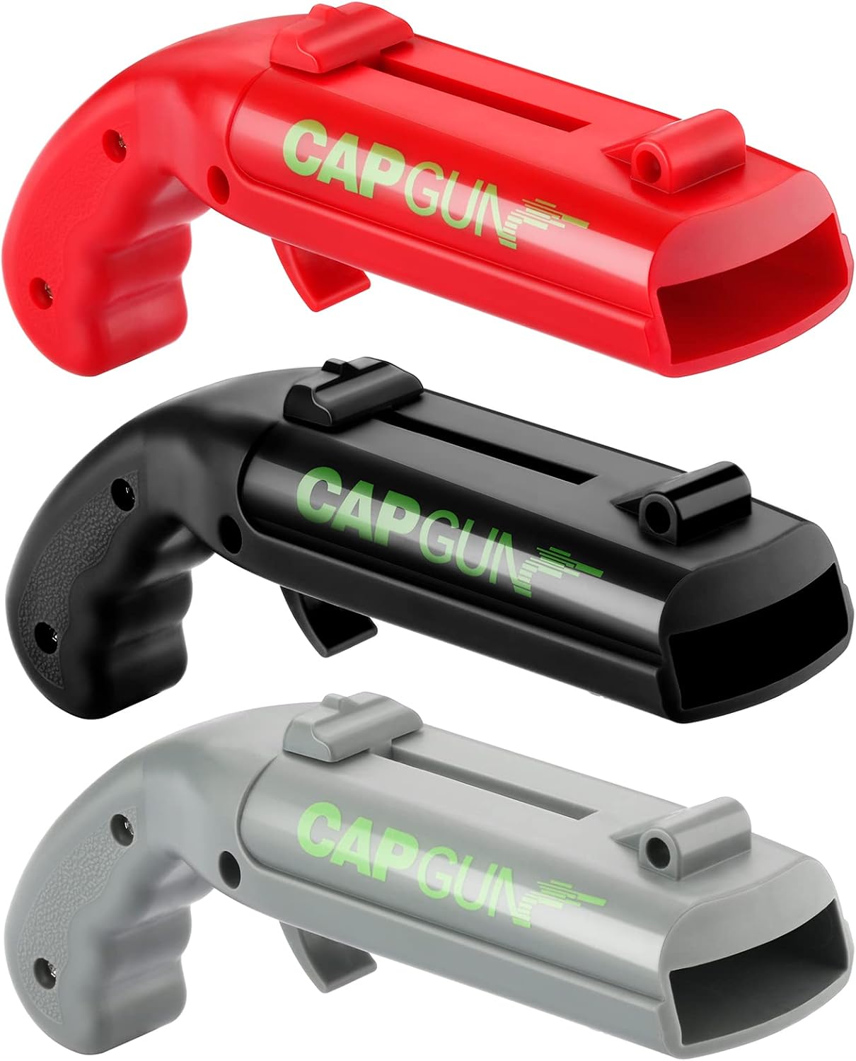 Beer Opener Gadgets for Men Cap Gun Bottle Opener Pack of 3 Funny Bottle Cap Gun Launcher for Home Party, Barbecue, 3 in 1 Pack