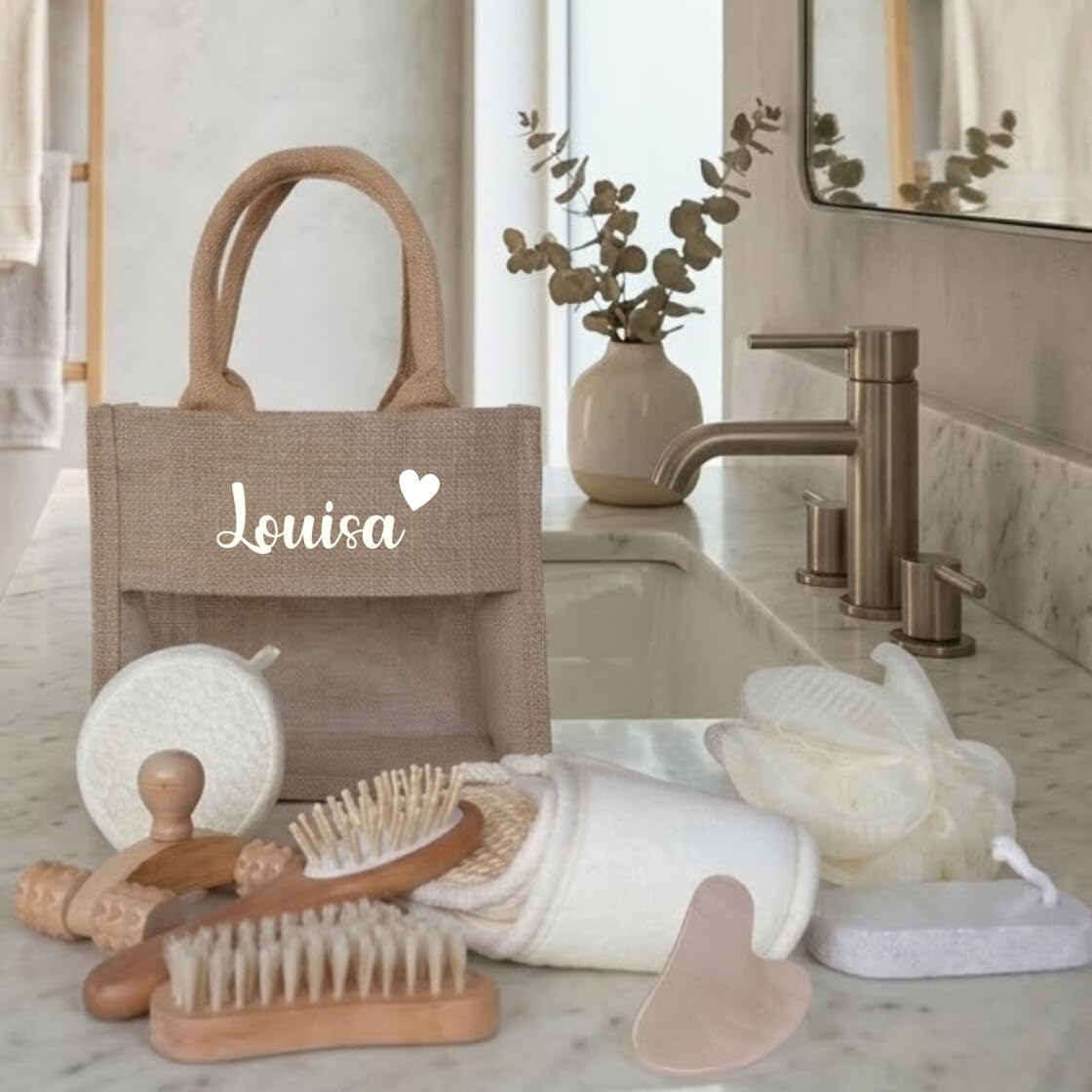 Personalised Wellness Gift Set for Women, Complete Wellness Box with Contents, Jute Bag with Name, Gift Voucher Packaging, Mum, Girlfriend, Colleague – Bild 7