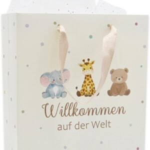 Gift Bags for Birth Gift Bag with Handle Paper Bags with Handle Packaging with Tissue Paper Welcome to the World Baby Shower Boy Girl Baby Shower
