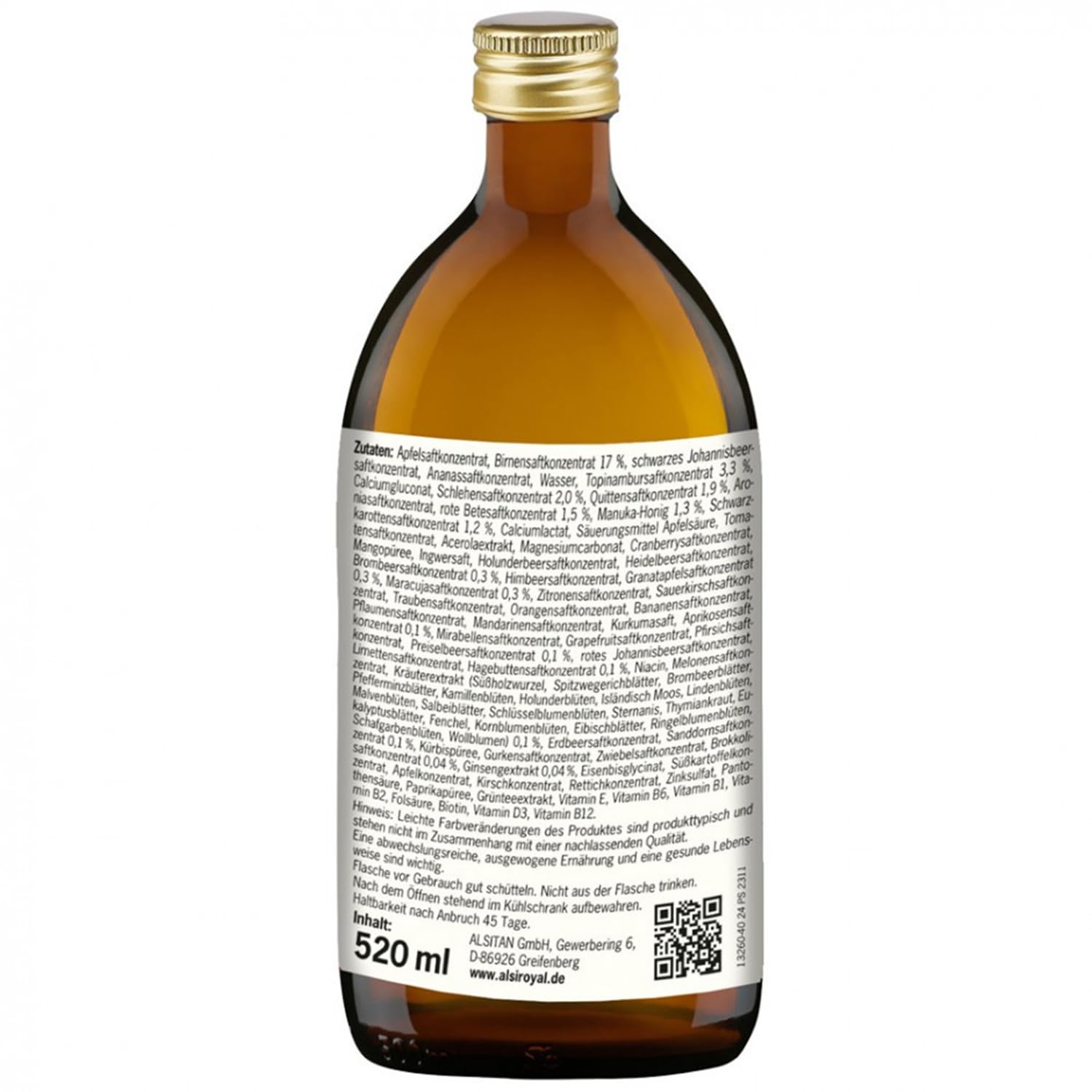 Alsiroyal Lebens-Elixir 520 ml - Micronutrient Elixir with 86 Ingredients from Fruit, Vegetables & Herbs + Manuka Honey MGO 500+ - Vitamin Drink without Preservatives & No Sweeteners - Also for – Bild 4
