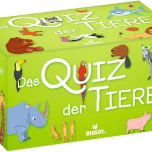 Moses. The quiz of animals, children's knowledge quiz with 100 exciting animal questions, knowledge game about the kingdom of animals, guessing game for clever kids and animal lovers from 8 years