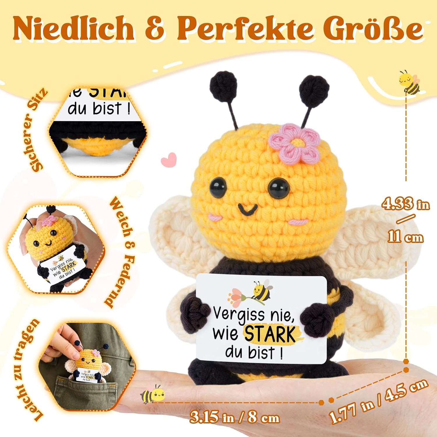 Gleevara Birthday Gift for Women, Bee Lucky Charm Gifts – Bild 4