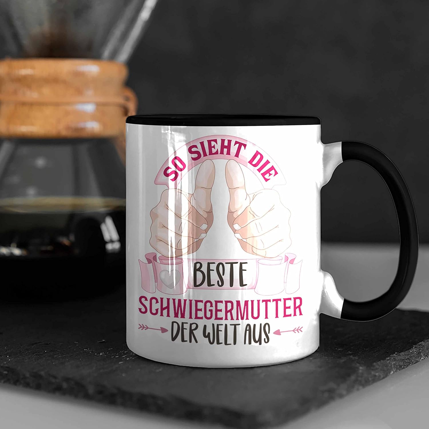 Trendation - So sieht Die Beste Schwiegermutter der Welt Aus Mug Gift Mother's Day Mummy Gift Birthday Saying (Black) – Bild 7