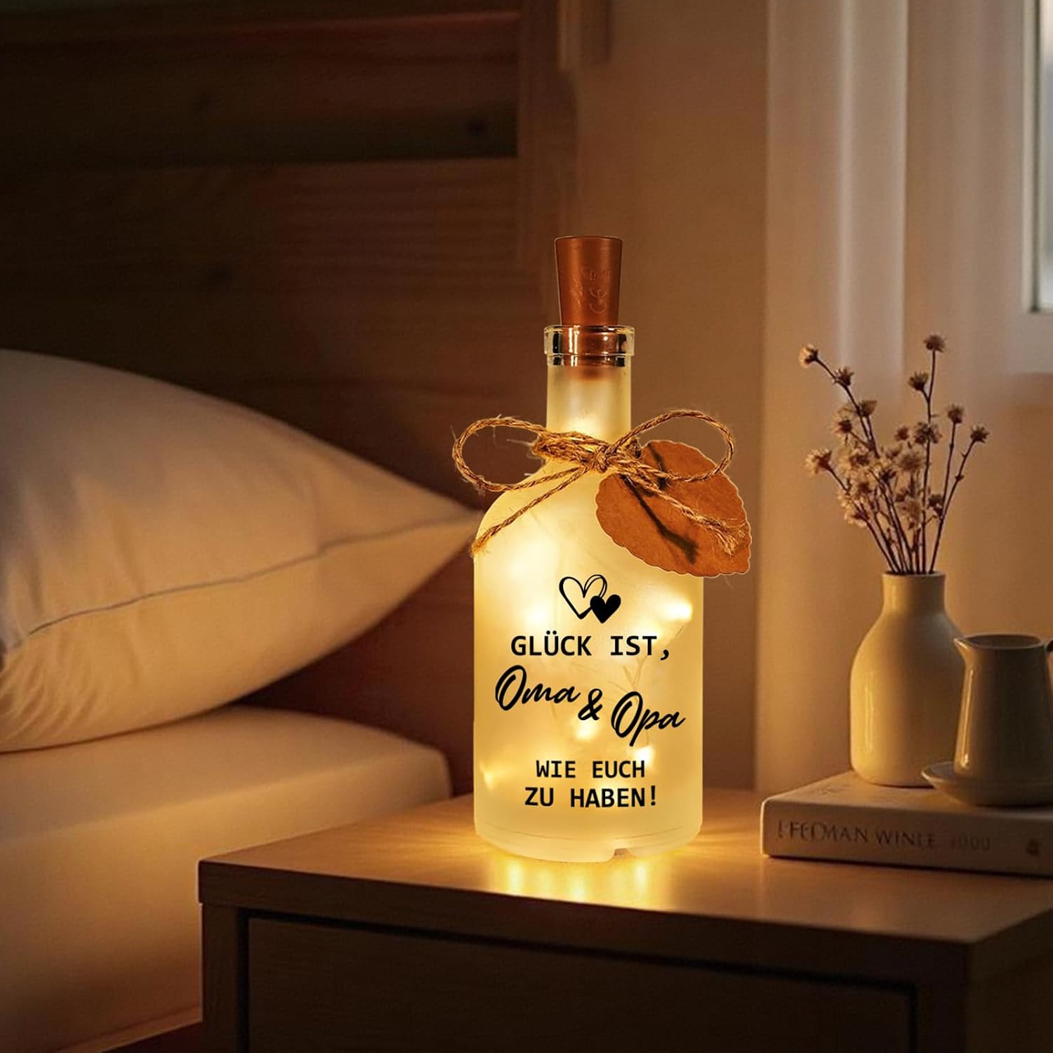 Grandma and Grandpa Gift Birthday LED Bottle Light – Bild 4