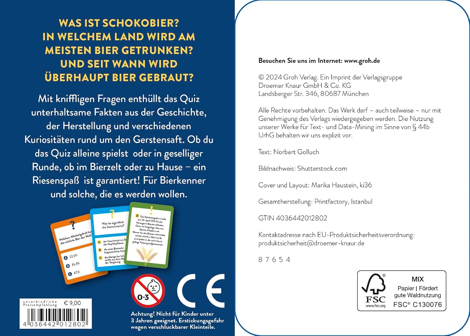 Beer knowledge quiz: 50 exciting and curious questions for beer lovers, party game and original gift for beer fans, rate quiz in playing card format – Bild 2