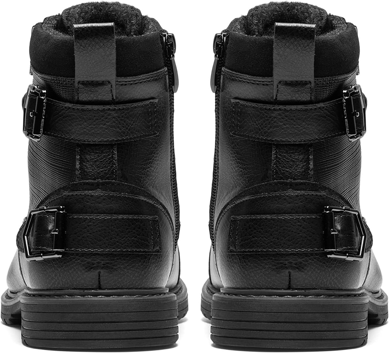 Bruno Marc Men's Motorcycle Boots, Lace-Up Boots, Classic Biker Boots, Casual Shoes with Side Zip – Bild 4