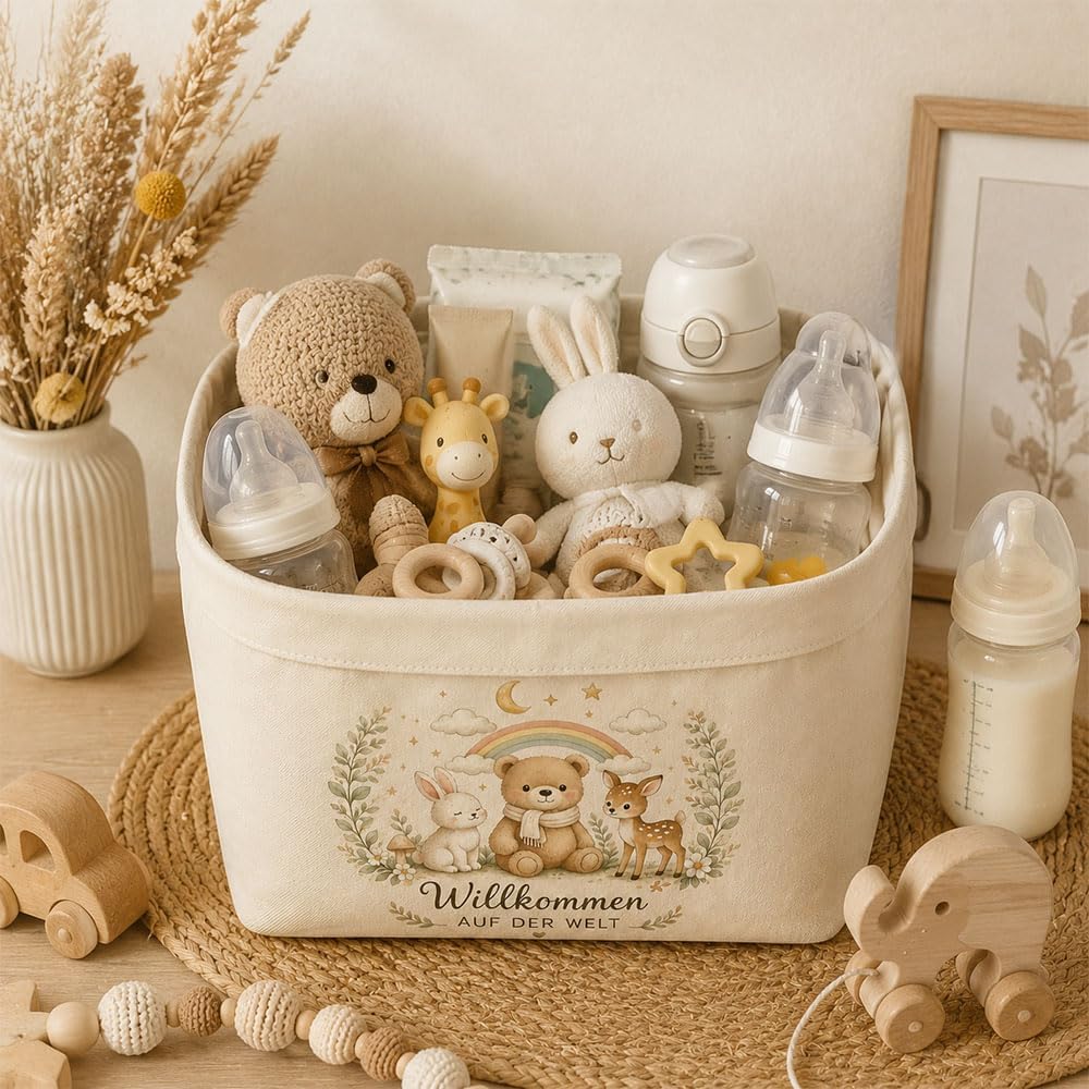 Baby Gift Basket for Birth - Fabric Storage Basket Baby Room – Bild 4