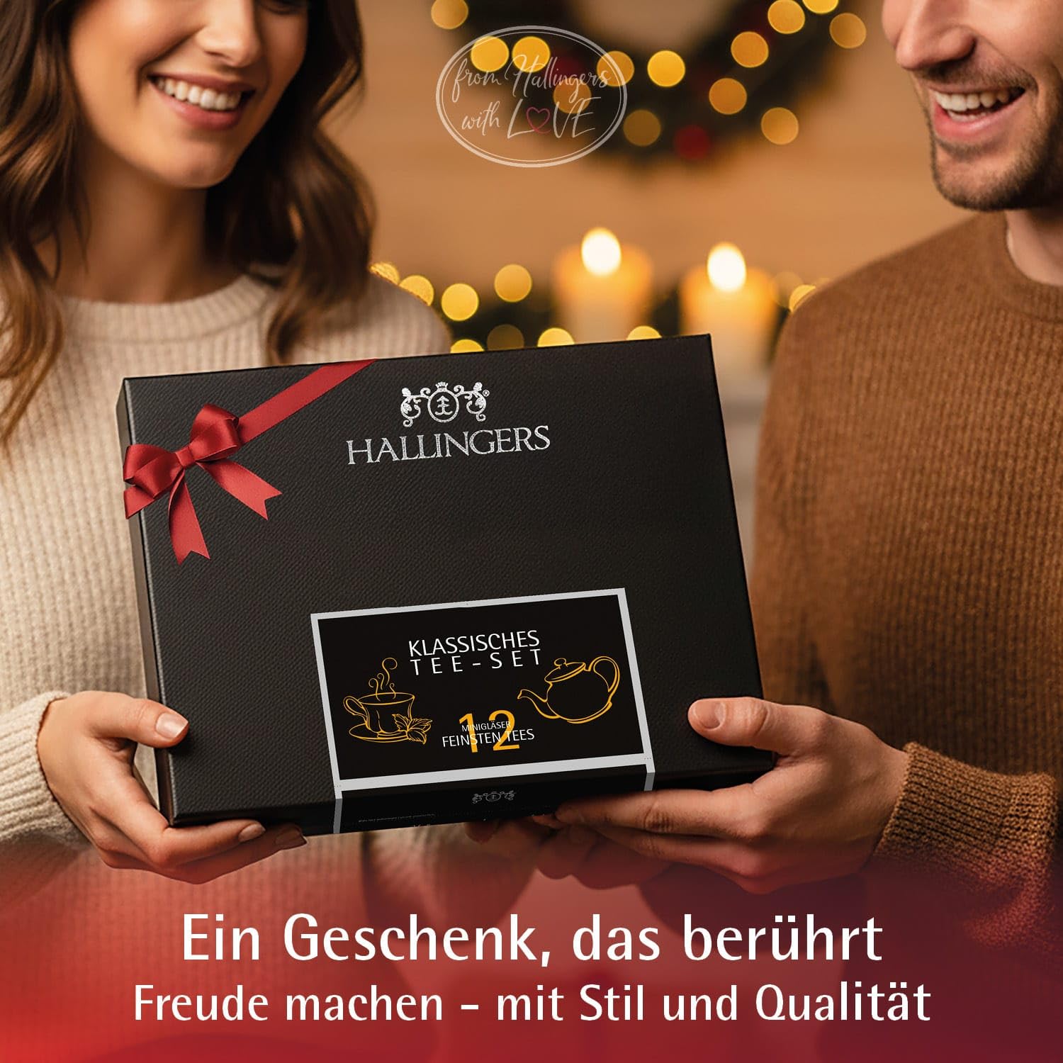 Hallingers Genuss Manufaktur Tea Gift Set - 12 Varieties Premium Loose Tea Tasting Set in Elegant Gift Box with Recipe Booklet "Classic Tea...", Gift Idea for Men and Women – Bild 5