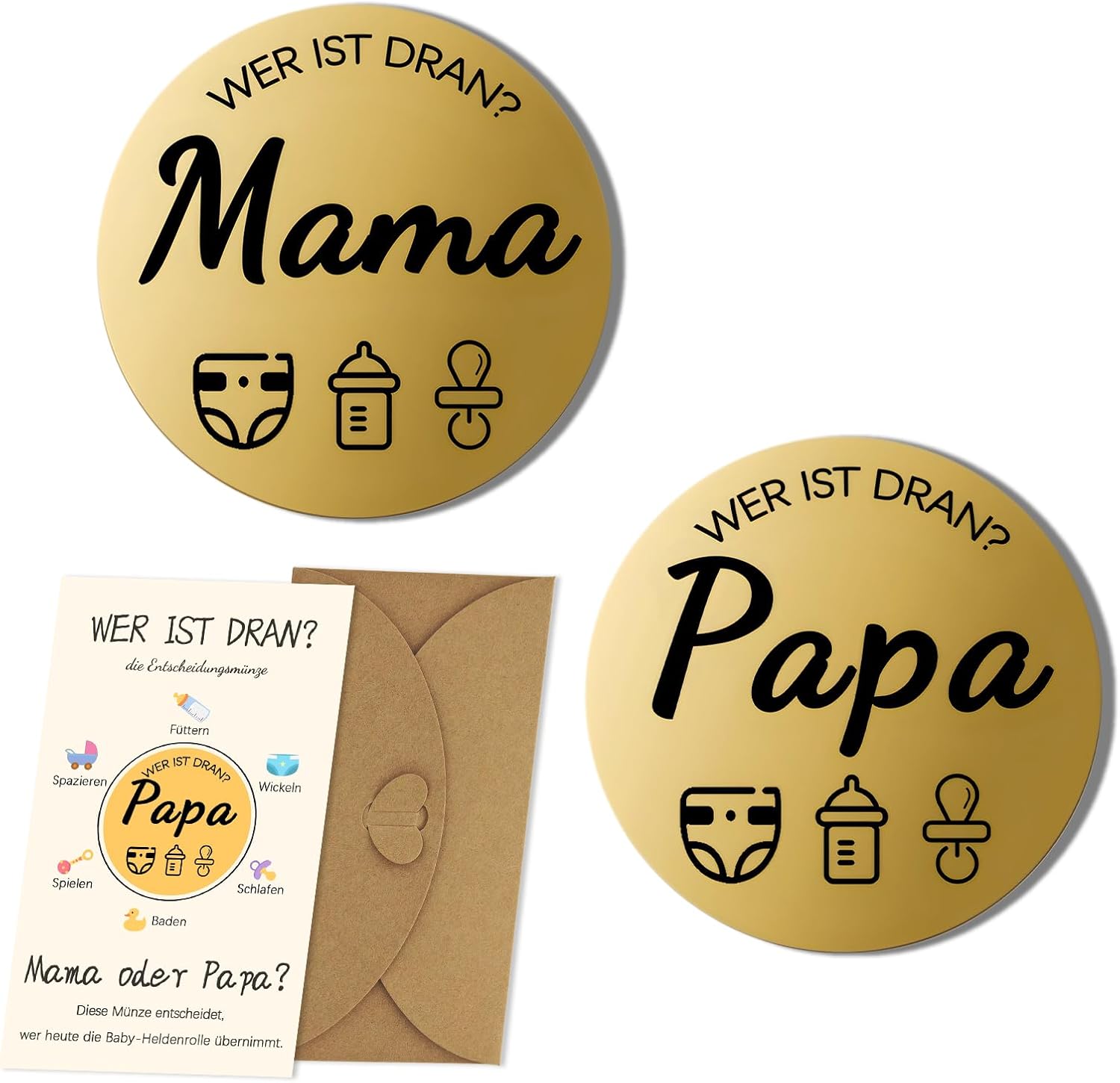 Decision Coin Dad Mum, Gifts for Birth, New Dad Mum Gifts