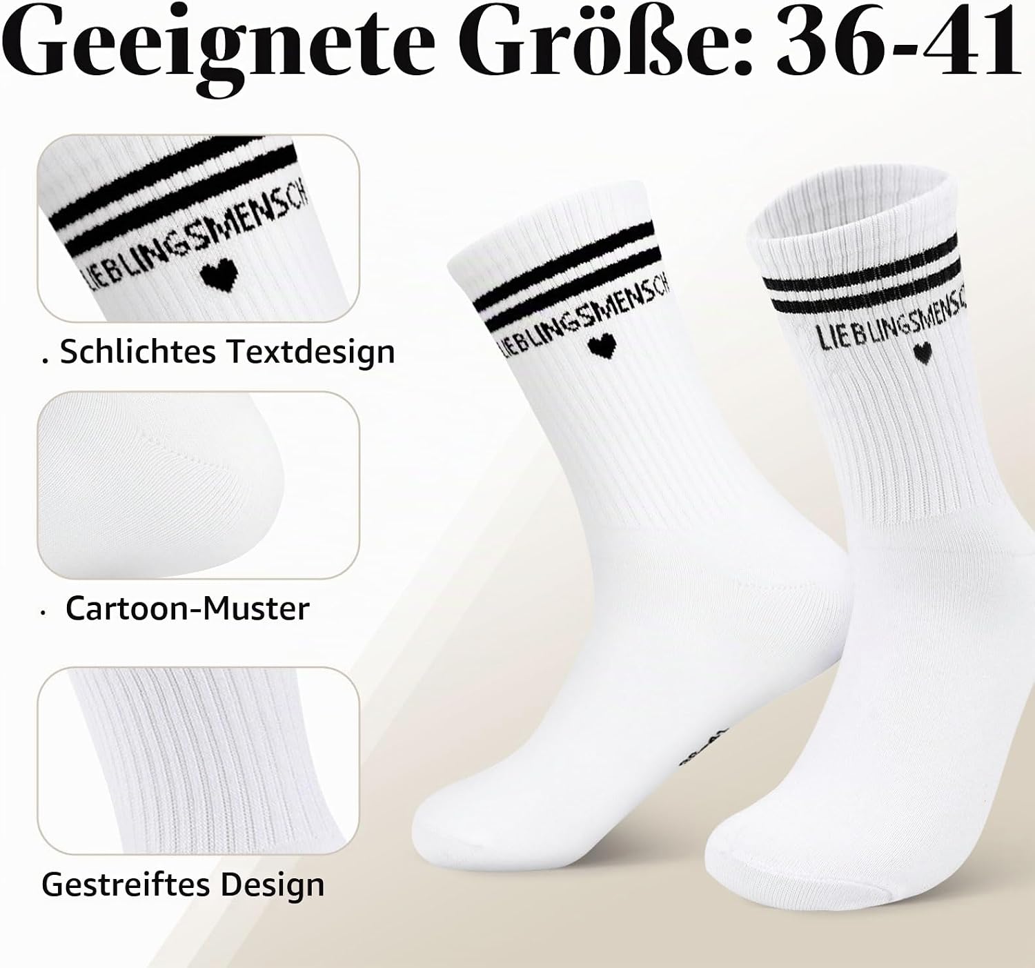 Gifts for Women Girlfriend Favourite Person Gift Socks 36-41 Best Friend Gift Birthday Christmas Valentine's Day Birthday Gift for Women Girlfriend – Bild 4