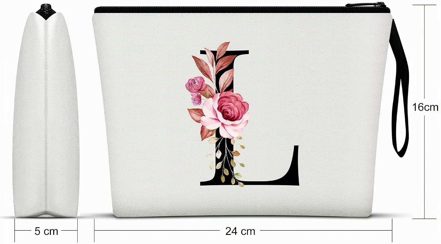 Vavabox A-Z Personalised Cosmetic Bag Birthday Gifts for Women, Moms, Best Friends and Bridesmaids (L) – Bild 4