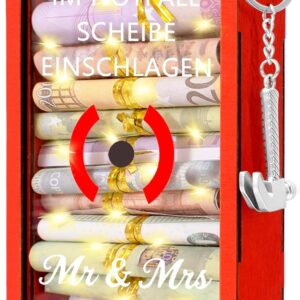 LED Wedding Gifts for Bride and Groom, Funny Money Gifts for Wedding, Funny Gifts, Emergency Box with Hammer, Creative DIY, Packaging, Money Gift, Youth Consecration, Wedding Anniversary